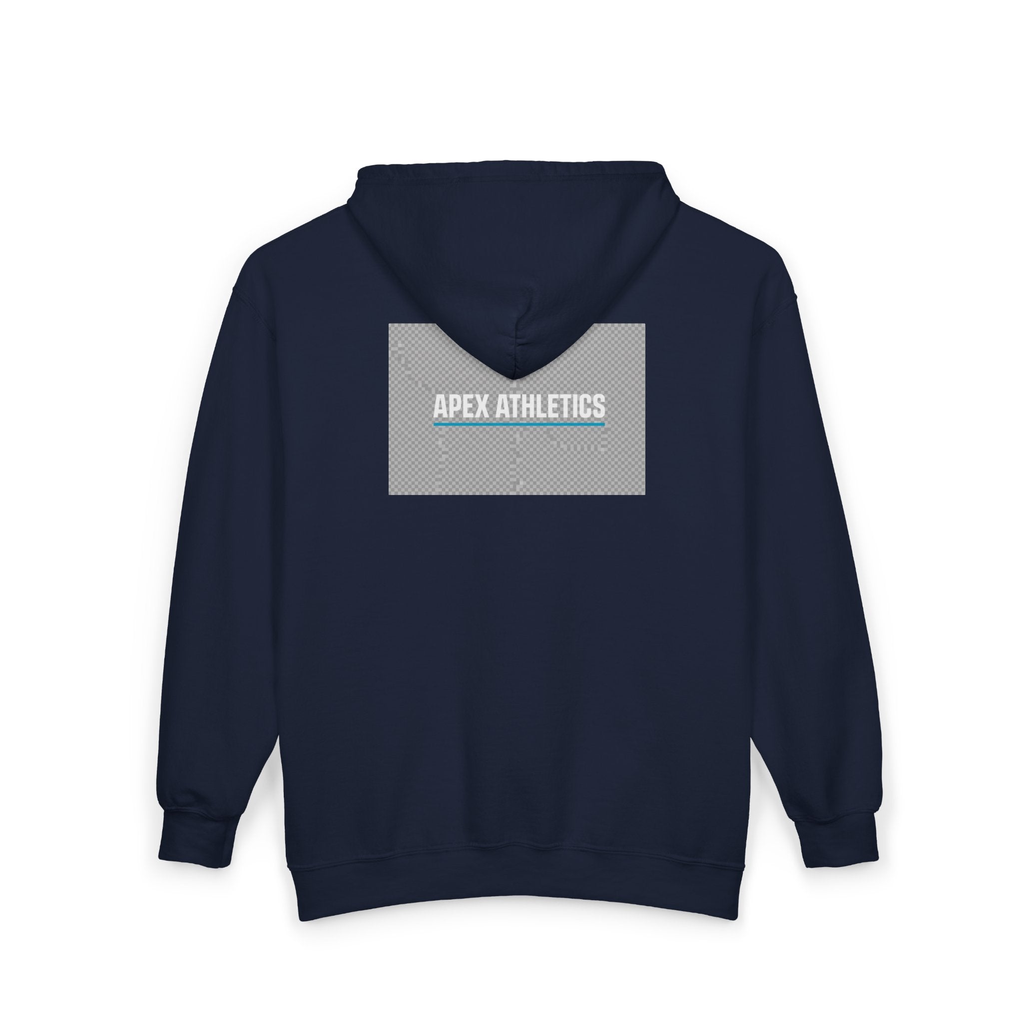 Apex Athletics Full-Zip Hoodie — Athletic Logo Jacket Navy