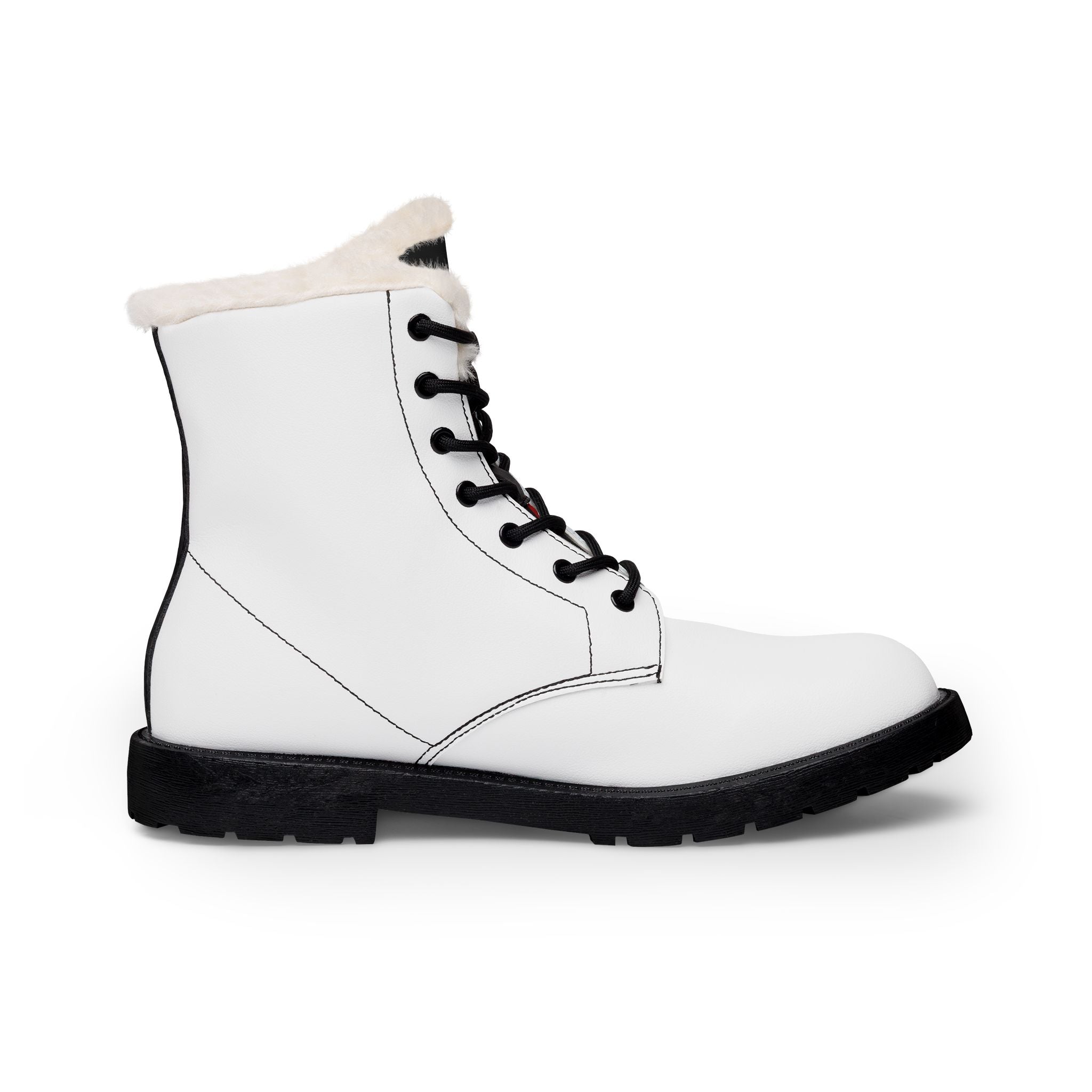 Men's Fur-Lined Leather Boots — Insulated Winter Combat Style