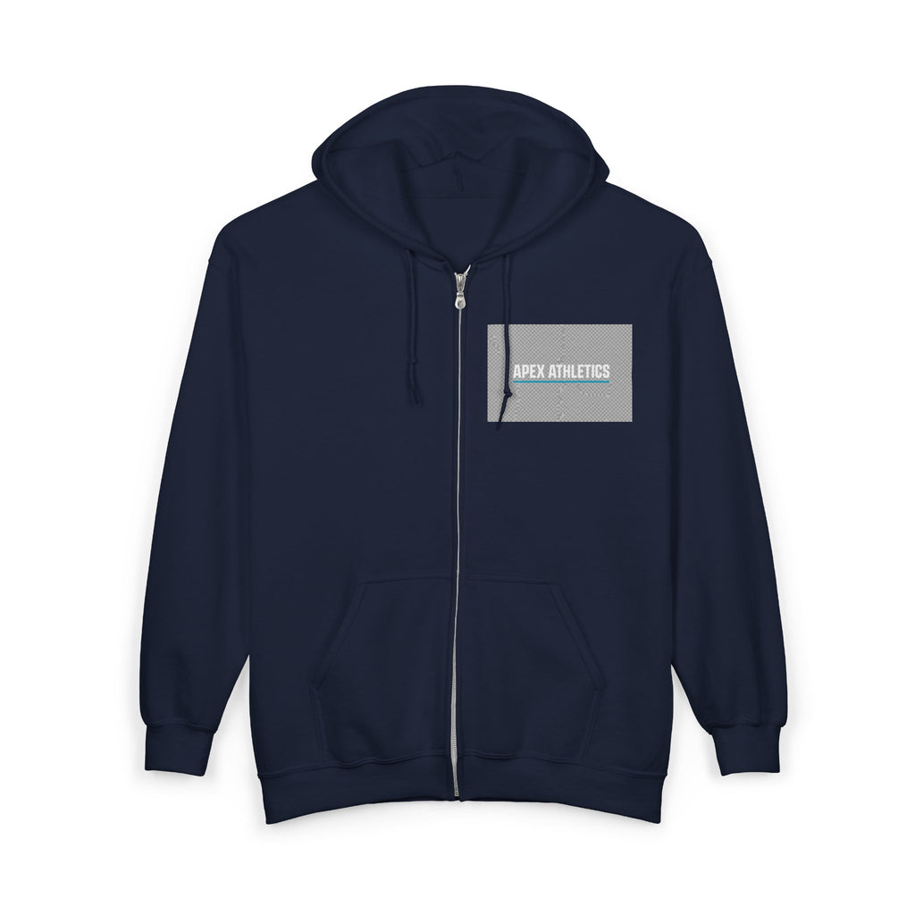 Apex Athletics Full-Zip Hoodie — Athletic Logo Jacket Navy