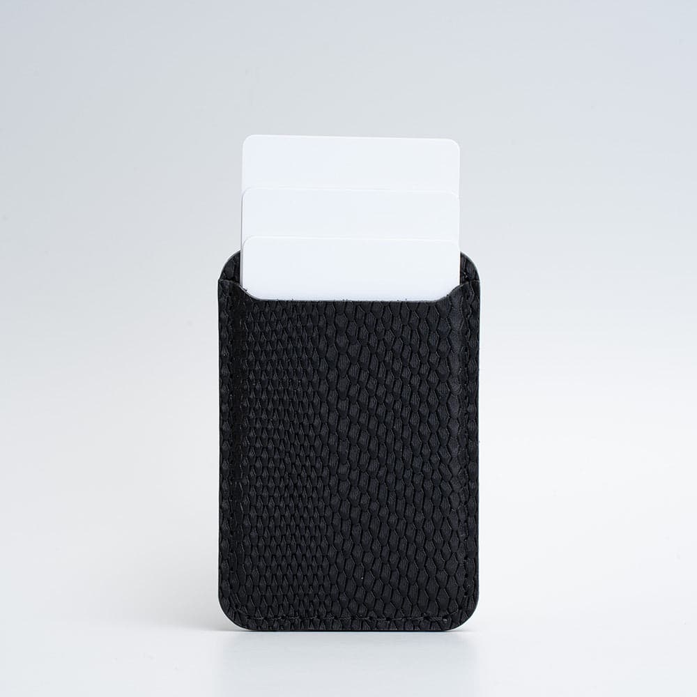 Leather Wallet compatible with MagSafe - Embossed Snake Print-4