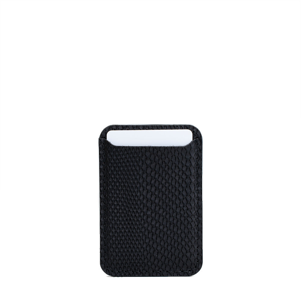 Leather Wallet compatible with MagSafe - Embossed Snake Print-2