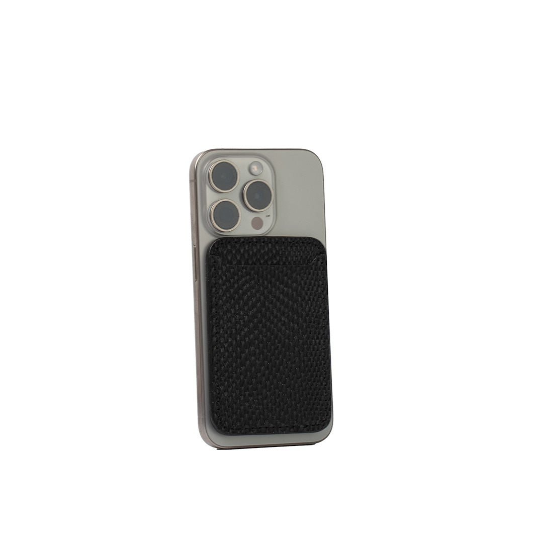 Leather Wallet compatible with MagSafe - Embossed Snake Print-0