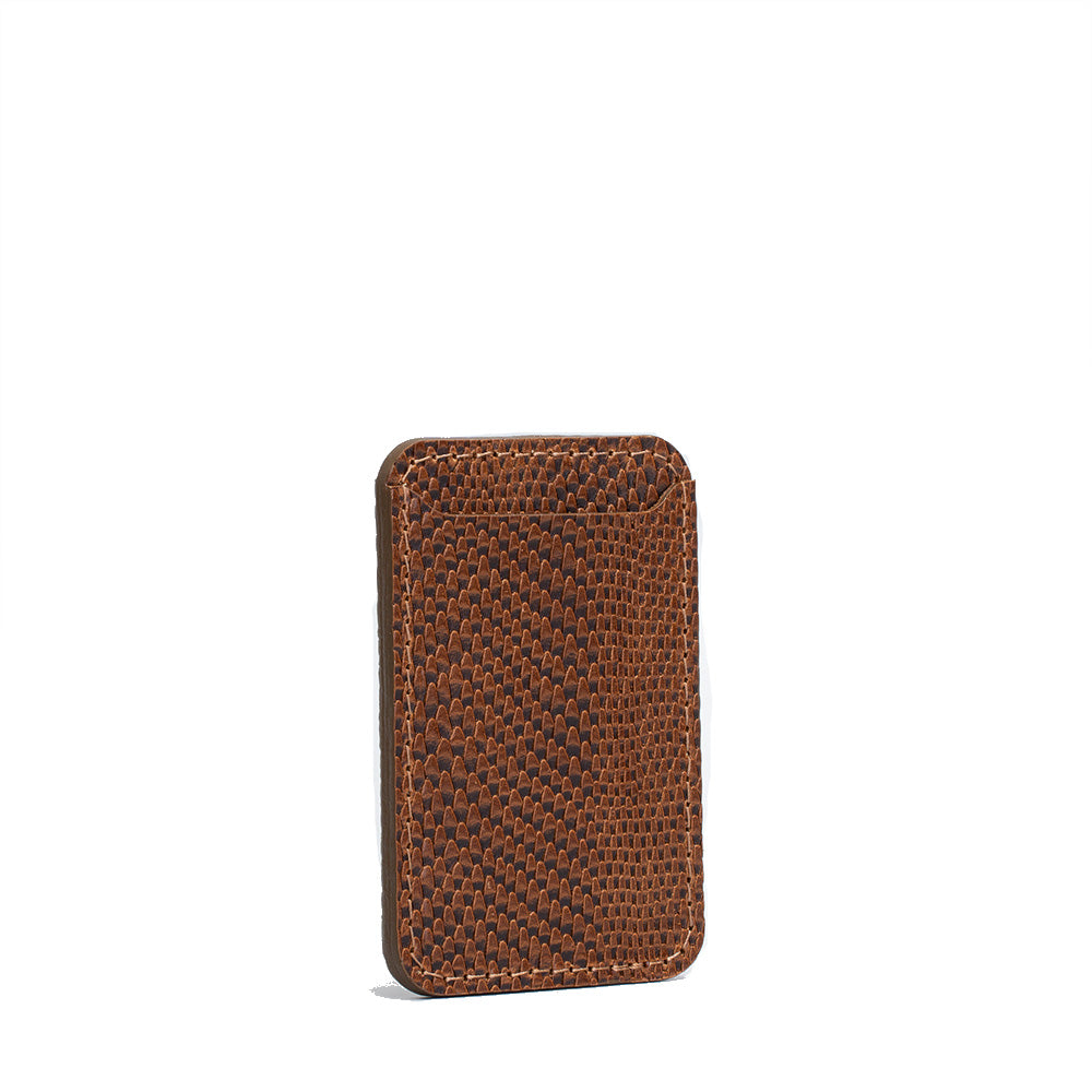 Leather Wallet compatible with MagSafe - Embossed Snake Print-3